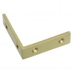 Solid Polished Brass Cabinet / Chest Corner Strap 2" x 2" x 5/8" (PB167)